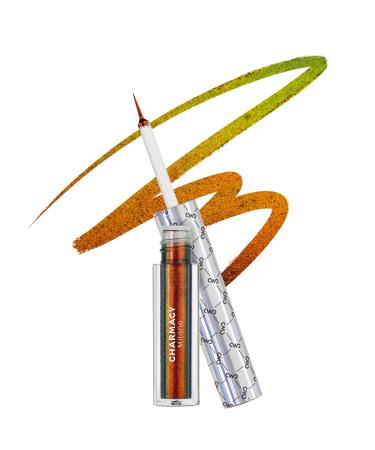 CHARMACY Chameleon Liquid Glitter Eyeliner Highly Pigmented Metallic Intense MultiColor Shifting waterproof Eyeliner Ultra-Fine Tip Longwearing Smudge-proof BROWN GOLD GREEN 901 #901 BROWN GOLD GREEN