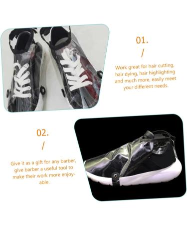 HAPINARY 2 Pairs Barber Shoe Covers Transparent Shoe Covers Salon Barber Cape Shoe Hairdressing Shoes Cover Hair Stylist Shoes Cape Haircut Shoes Protector Cloaks Capes - Buy Online on SooperMarket.com