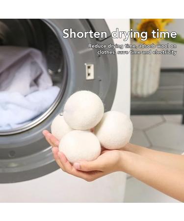 6 Wool Drying Balls Clothes Softening Balls Laundry Drying Reusable Balls Clothes Drying Accessories - Buy Online on SooperMarket.com