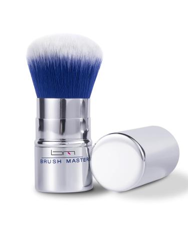Retractable Kabuki Makeup Brush Travel Powder Brush for Foundation Blush Bronzer Concealer Portable Brush w/Cover