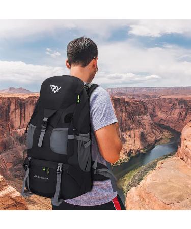 RuRu Monkey 50L Waterproof Lightweight Hiking Backpack - Ideal for Outdoor Camping & Travel (Black) - Buy Online on SooperMarket.com