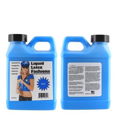 Liquid Latex Fashions - Ammonia Free Blue Halloween Makeup | Easy Apply Paint for Adults & Kids | Ideal for Art Theater Parties & Cosplay - 8 oz - Buy Online on SooperMarket.com