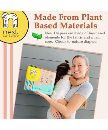 Nest Baby Diapers Size 4 (120 Count) | Premium Plant-Based Diapers for Sensitive Skin | Fragrance-Free | 23-30 lbs - Buy Online on SooperMarket.com