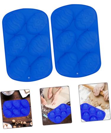 Cabilock Silicone Mold 6 Pcs Six Egg Mold Silicone Molds Capacillos para Cupcake Easter Egg Shaped Molds Chocolate Mold 22.2X12.7CMx3pcs Bluex3pcs - Buy Online on SooperMarket.com