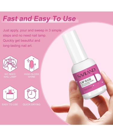 Saviland 5*15ml Dip Powder Liquid Set - Glossy & Matte 9Pcs Nail Dip Kit with Base & Top Coat - Valentine's Day Gift for Women - Home DIY Salon Manicure Tools - Buy Online on SooperMarket.com