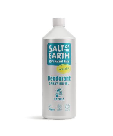 Salt of the Earth Natural Unisex Deodorant Spray Unscented Refill 1 Litre