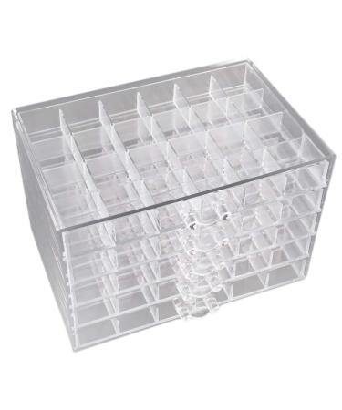 CUTICATE Transparent Plastic Storage Organizer for Beads  Rings  Jewelry Accessories  Art  and Small DIY Crafts - 120 Slots