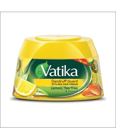 Vatika Naturals Nourish & Protect Styling Hair Cream | Henna Almond & Aloe Vera with Nourishing Vatika Oils - 140 ml / 4.9 oz (Vatika lemon)