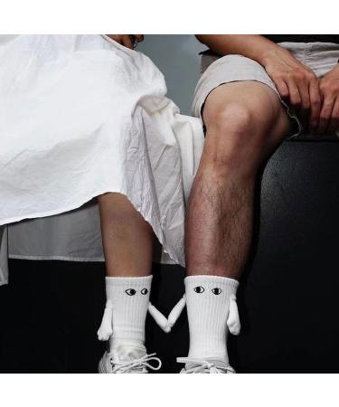Magnetic Suction 3D Couple Socks - Funny Hand Holding Socks for Men & Women - 3 Pairs Black - Buy Online on SooperMarket.com