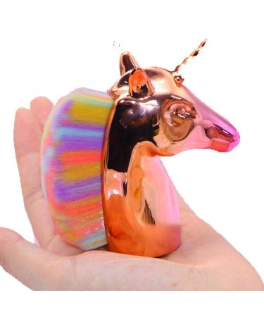 Buy Rainbow Unicorn Dust Brush - Colorful Synthetic Hair Nail & Makeup Brush for Flawless Finish - Buy Online on SooperMarket.com