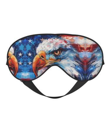 Patriotic Eagle Soft Sleep Eye Mask Female Breathable Eye Patch Perfect for Travel and Relaxation