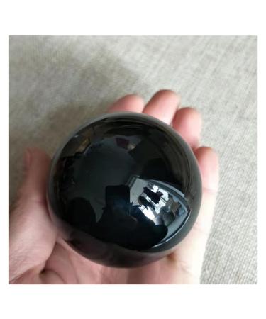 Natural Crystal Rough Ornament Natural Polished Black Ball Crystal Obsidian Sphere 50-60MM for Decoration Gift Decoration feng Shui. 1pc