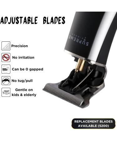 Hair Trimmer for Men by Supreme Trimmer - ST5210 Professional Barber Hair Clippers Liner Cordless Beard Trimmer - Silver T Shaper - Buy Online on SooperMarket.com