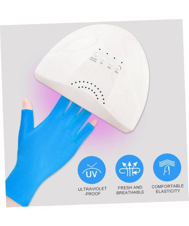 PLAFOPE 2 Pairs Nail Gloves Fingerless Gloves para U as Nails Shield Glove Nail Dryer Anti Glove Gel Nail Glove Hand Cover Glove Manicures Glove Sun Glove Tool Elastic Spandex - Buy Online on SooperMarket.com