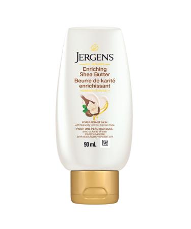 Jergens Travel Size Enriching Shea Butter Moisturizer & Body Lotion for Dry Skin (90 mL)