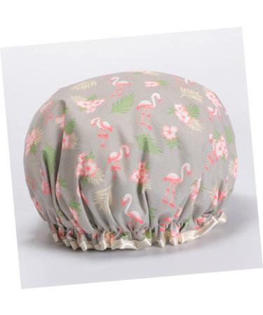 Amosfun Satin Turban Hair Scarves for Women - Grey Dot Shower Cap | Reusable Bathing Hat 27x15cm - Buy Online on SooperMarket.com