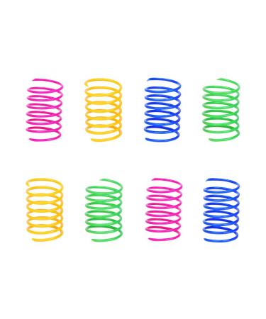 ISMARTEN Cat Spring Toy (60 Pack), Cat Kittens Toys Plastic Coil Spiral Springs for Swatting, Biting, Hunting, and Active Healthy Play (Random Color)