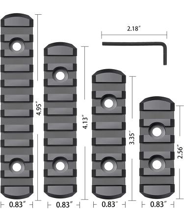 Pecawen Polymer Picatinny Rail Section - 5, 7, 9, 11 Slot Ultralight Rail - Buy Online on SooperMarket.com