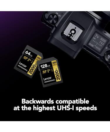 Lexar Professional 2000x 128GB SDXC UHS-II Card - Up To 300MB/s Read Speed - DSLR & Cinema Cameras - 128GB Single (LSD2000128G-BNNNU) - Buy Online on SooperMarket.com