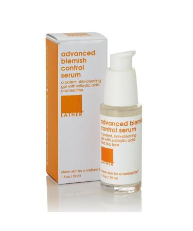 LATHER AHA + BHA Exfoliating Serum - Salicylic Acid & Lactic Acid for Oily Acne-Prone Skin - Oil-Free Facial Treatment - 1 Fl Oz - Buy Online on SooperMarket.com