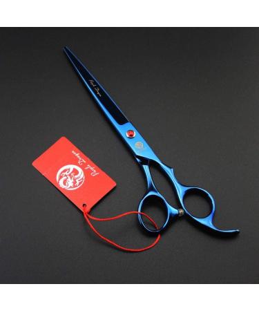 Purple Dragon PS02 Professional 7.0 inch 4PCS Pet Grooming Scissors Kit Japan Premium Steel Straight & Curved & Thinning Blade Dog Hair Cutting Shears Set with Case Blue - Buy Online on SooperMarket.com