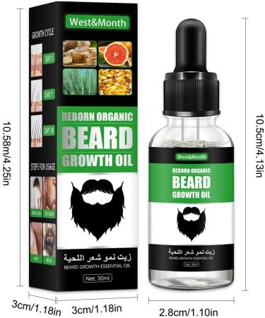 Best Cypreas Barthaar Growth Oil - 30ml Fast Thickening Beard Growth Amplifier for Men | Natural Facial Hair Growth - Buy Online on SooperMarket.com