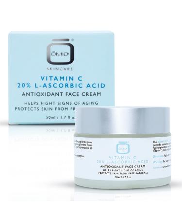 OMIC+ Vitamin C 20% L- Ascorbic Acid Antioxidant Face Cream 50ml