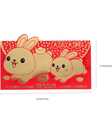ABOOFAN 36 Pcs Year of The Rabbit Lucky Packet Bunny Hong Bao 2023 New Year Envelopes Lunar Hong Bao 2023 Year Red Packet Money Gift Cartoon Red Packets Design Paper Chinese Style - Buy Online on SooperMarket.com