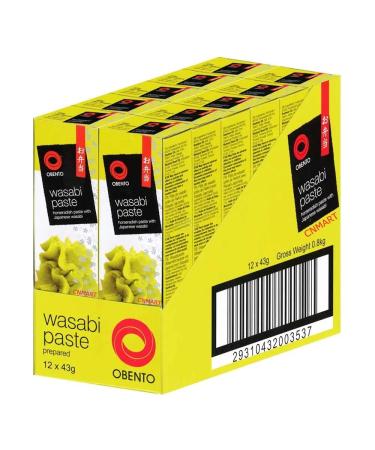 Obento Wasabi Paste Horseradish Paste With Japanese Wasabi 43g In Tube (Pack of 12) by CNMART