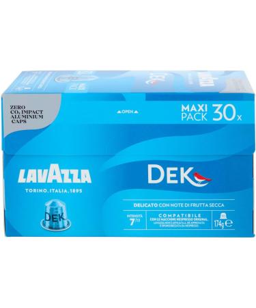 Nespresso Compatible Lavazza Dek 30 Decaffeinated Coffee Capsules (Maxi Pack) (1) - Buy Online on SooperMarket.com