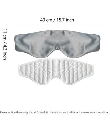 Adjustable Soft Eye Bag with Detachable Cover - Gray | Ideal for Night Sleep, Travel & Relaxation - Buy Online on SooperMarket.com