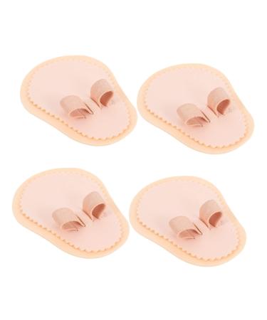 PLAFOPE 4pcs Hallux Valgus Correction Pad High Heel Protectors Foot Protectors for Feet Shoe Toe Protector Hair Straightner Bunion Toe Spacers Valgus Toe Separator Foot Pain Ease Device 11x8.5x0.6cm Brown
