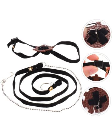 FOMIYES Turtle Leash Turtle Toys for Aquatic Turtles Turtle Harness Strap Small Pets Training Animals Harness Strap Live Turtle Tortoise Chest Collar Rope Leather Accessories Outdoor 120X0.8X0.2cm Black - Buy Online on SooperMarket.com