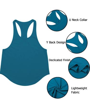 Babioboa Men's Tank Top 3 Pack - Gym & Fitness Sleeveless Shirts in Black Gray & Peacock Blue | Functional Stringer Armpit Design - Size L - Buy Online on SooperMarket.com