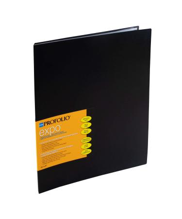 Itoya ProFolio Expo 8-1/2" x 11" Black Art Portfolio Binder with Plastic Sleeves and 24 Pages - Portfolio Folder for Artwork with Clear Sheet Protectors - Presentation Book for Art Display and Storage