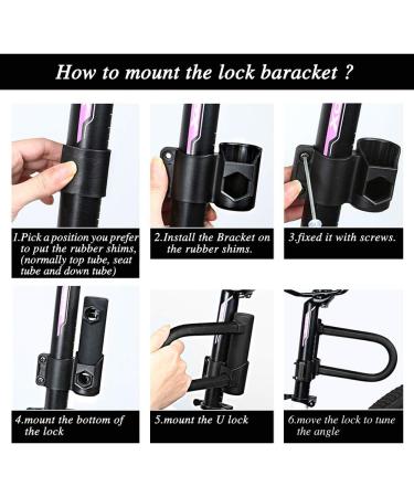 KASTEWILL Bike U Lock with 16mm Shackle and Security Cable - Heavy Duty Anti Theft Combination U Bolt Lock for E-Bike, Mountain Bike, Road Bike - 4ft Length (Small) - Buy Online on SooperMarket.com