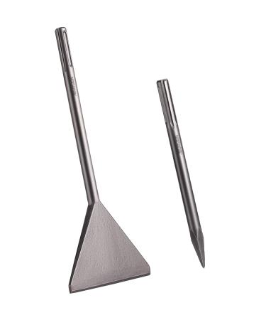 VEVOR SDS Max Tile Thinset Removal Tool with Bull Point Hammer Steel Chisel Bit 5.9" x 15.7" SDS Max Floor Scraper 5.9" x 15.7"