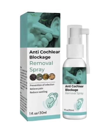 GFOUK Anti Cochlear Blockage Removal Spray 30ml Anti Cochlear Blockage Removal Spray Earwax Removal Spray Piercing Aftercare Spray (1pcs)