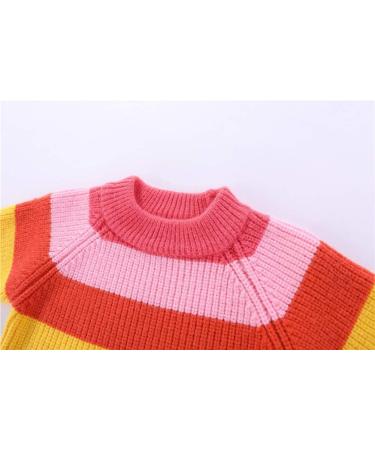 Mud Kingdom Baby Girl Rainbow Stripe Sweater Pullover Pink 12-18 Months - Buy Online on SooperMarket.com