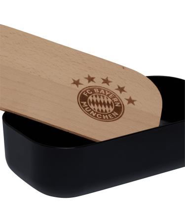 FC Bayern Munich Organic Black Lunch Box | Durable Bread Box for Kids | Perfect for School & Travel - Buy Online on SooperMarket.com