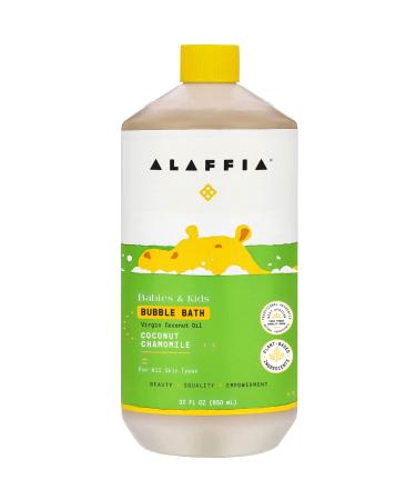 Alaffia Babies and Kids Bubble Bath, Gentle Baby Essentials for Delicate Skin, Cleansing & Calming Bubbles, Plant Based Formula, Vegan, Coconut Chamomile, 32 Fl Oz Coconut Chamomile 32 Fl Oz (Pack of 1)