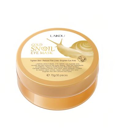 Snail Eye Patches 50 Pieces Moisturizing Golden Eye Masks Skin Care for Dark Circles Puffy Eyes Eye Bags Under Eyes with Caffeine & Hyaluronic Acid