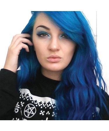 MANIC PANIC Blue Moon Hair Dye - Bright Neon Cool True Blue Color - Vegan, PPD & Ammonia Free (4oz) - Buy Online on SooperMarket.com