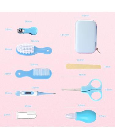 ZELINYE 8 in 1 Baby Grooming Kit - Hair Brush, Nail Clipper, Nose Cleaner, Finger Toothbrush, Nail Scissors - Manicure Set for Baby Care - Yellow - Buy Online on SooperMarket.com