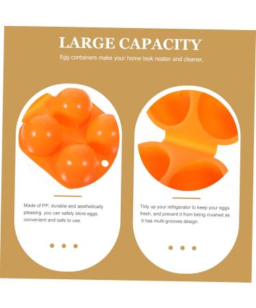 Mikikit Portable Egg Carriage 2pcs 4-compartment Egg Box Refrigerator Kitchen Egg Container Reusable Plastic Storage Organizer - Buy Online on SooperMarket.com
