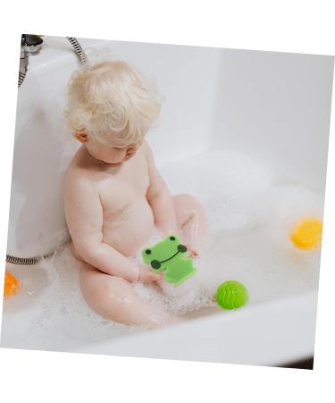 Buy Mikinona Children's Animal-Shaped Bath Sponge | Soft Green Shower Sponges for Kids | Perfect for Bathing & Fun - Buy Online on SooperMarket.com