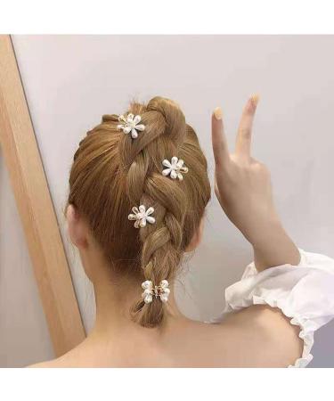 12Pcs Mini Pearl Flower Hair Clips - White Hair Claw Barrettes for Women & Girls | Wedding, Birthday Party Favor - Buy Online on SooperMarket.com