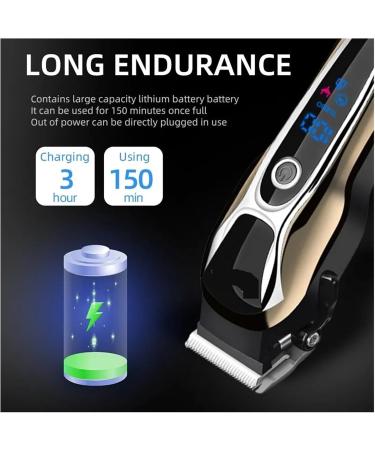 Hair Clippers Kit Cordless - Dual Voltage Beard Trimmer for Men with Rechargeable Battery & Digital Display | KM-1990 - International Shipping Available - Buy Online on SooperMarket.com