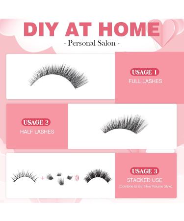 Glowing Win Single Eyelashes Extensions - 144 PCS DIY Cluster Lashes 8-16mm | Natural Wispy Individual False Eyelashes - Buy Online on SooperMarket.com