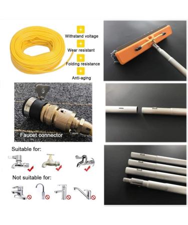 photovoltaic cleaner window cleaning pole 4M-12M Water Fed Telescopic Brush Window Clean Extendable Cleaner Conservatory Roof Cleaning Tools Pole 55cm Brush Head 4M/13FT - Buy Online on SooperMarket.com